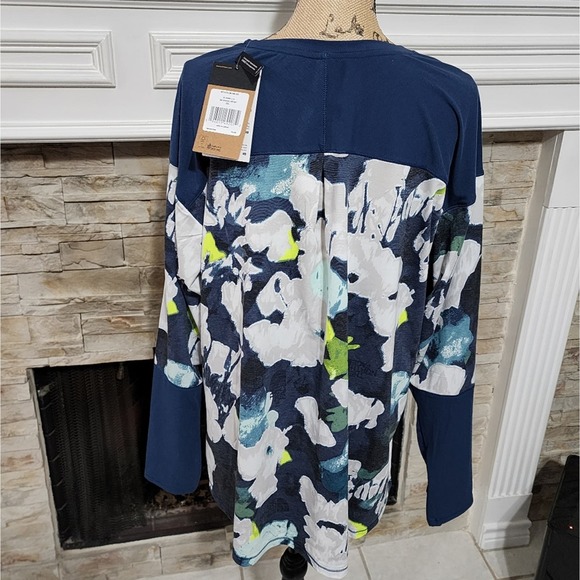 The North Face Dawndream‎ Long Sleeve Shirt Blue Floral Print Plus Sz 2XL New - Picture 4 of 9